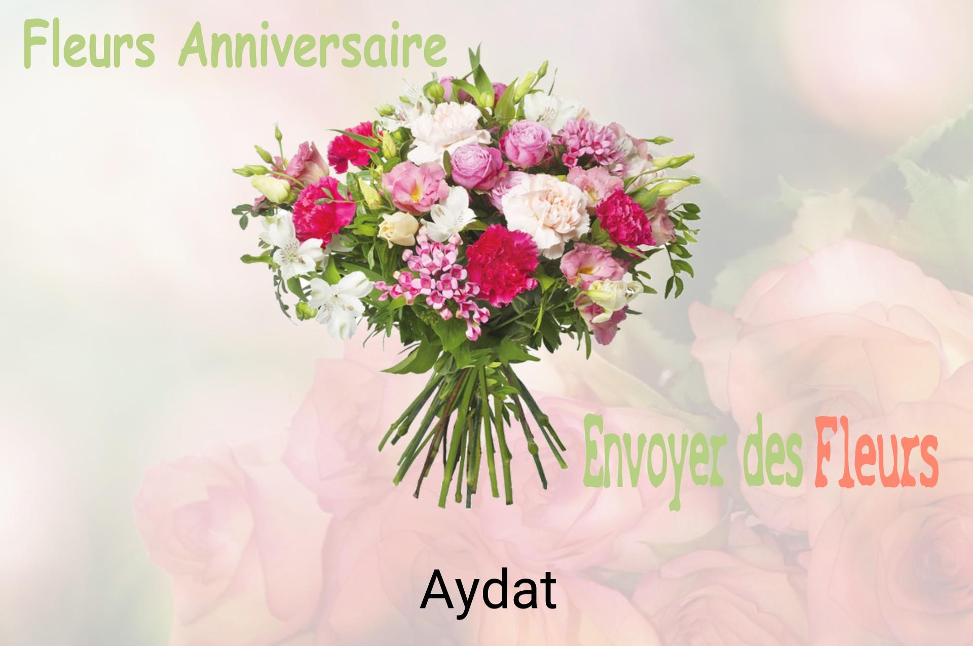 Bouquet de fleurs d’anniversaire livré à Aydat