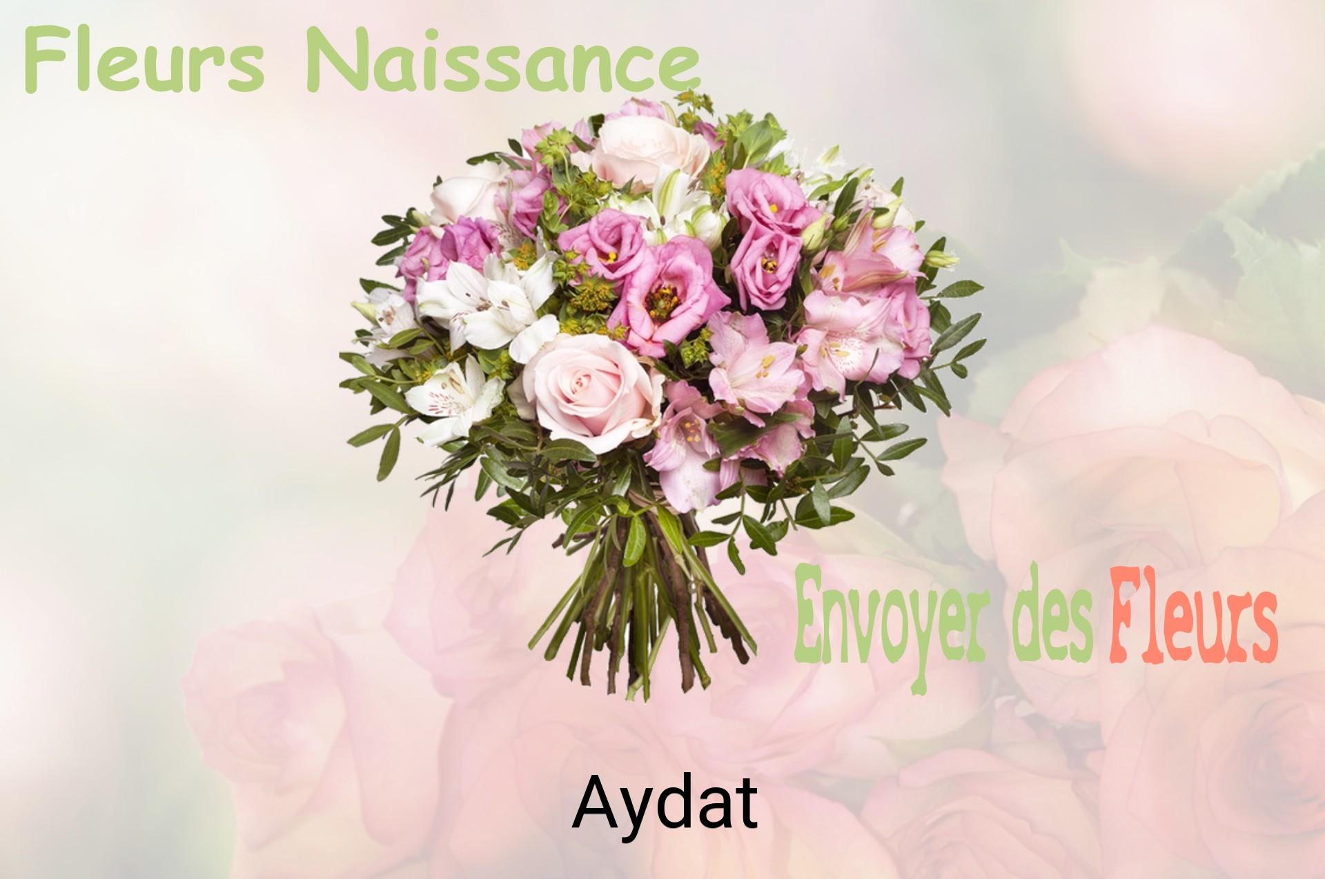 Bouquet de fleurs de naissance livré à Aydat